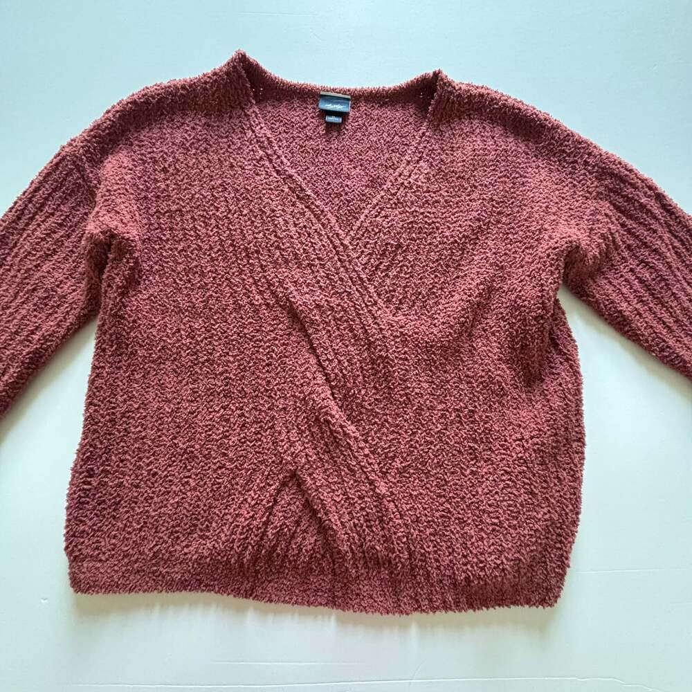 Daytrip Long Sleeve V-Neck Women's Sweater Rust Size M